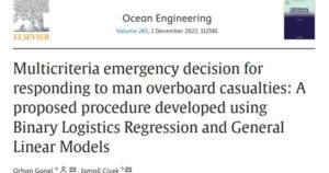 Yeni Yayın: Ocean Engineering “Multicriteria Emergency Decision for Responding to Man Overboard Casualties: A Proposed Procedure developed using Binary Logistics Regression and General Linear Models